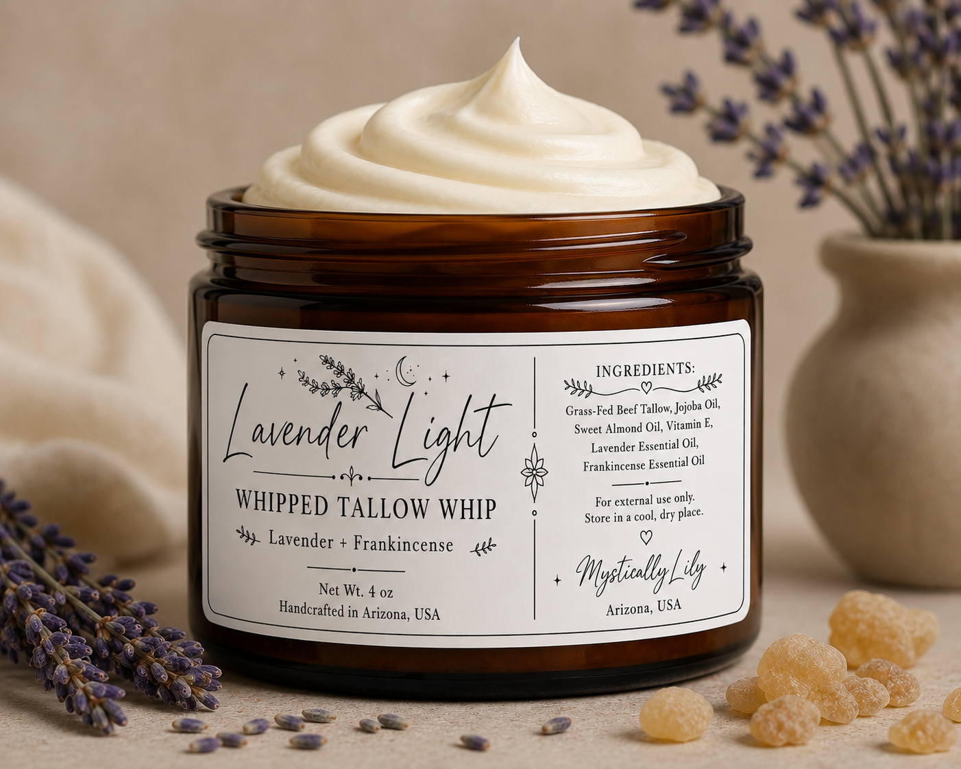 Lavender Light Whipped Tallow 4oz
