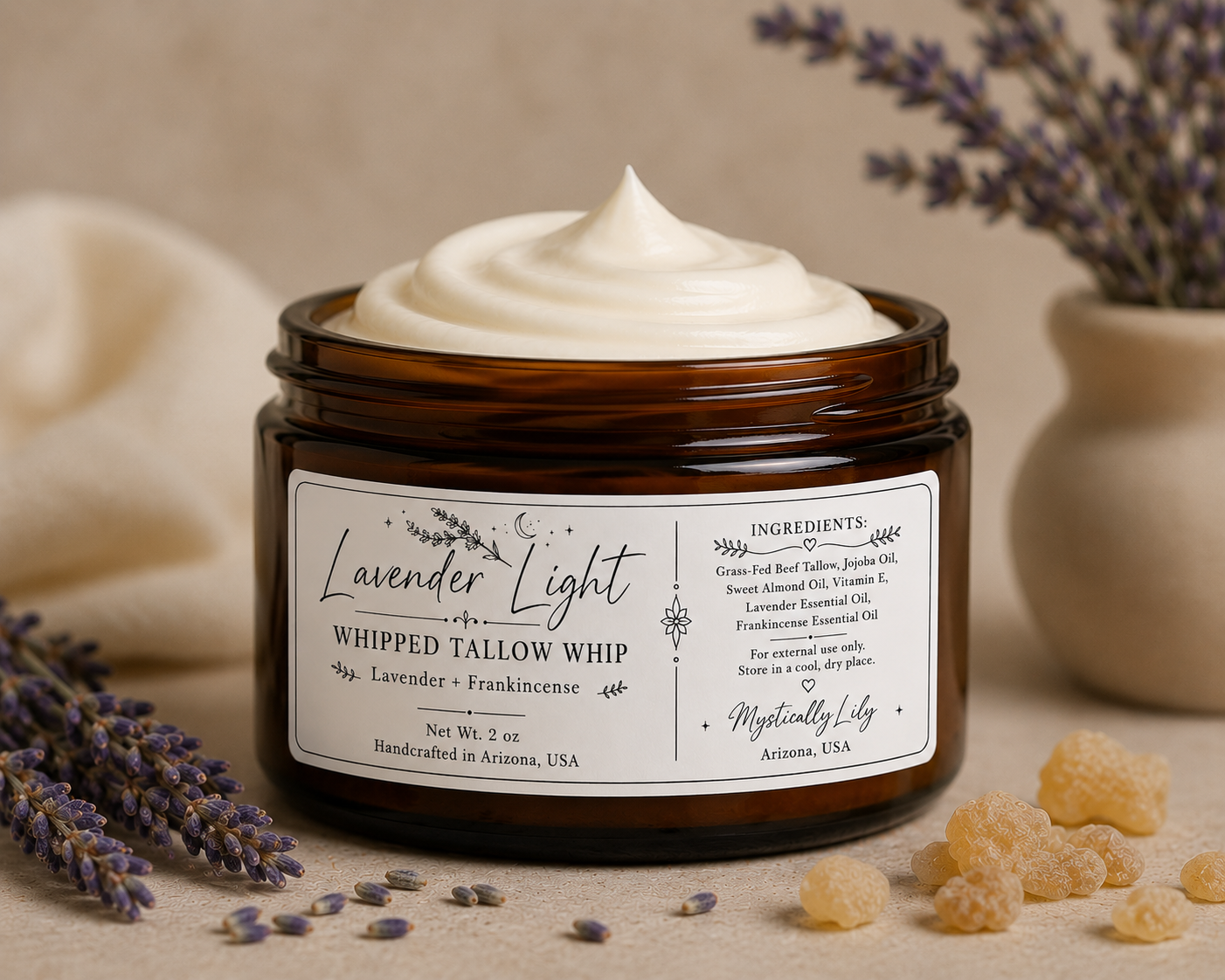 Lavender Light Whipped Tallow 2oz