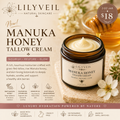 LILYVEIL
MANUKA HONEY
TALLOW CREAM

Deep Hydration • Barrier Support • Radiant Glow
